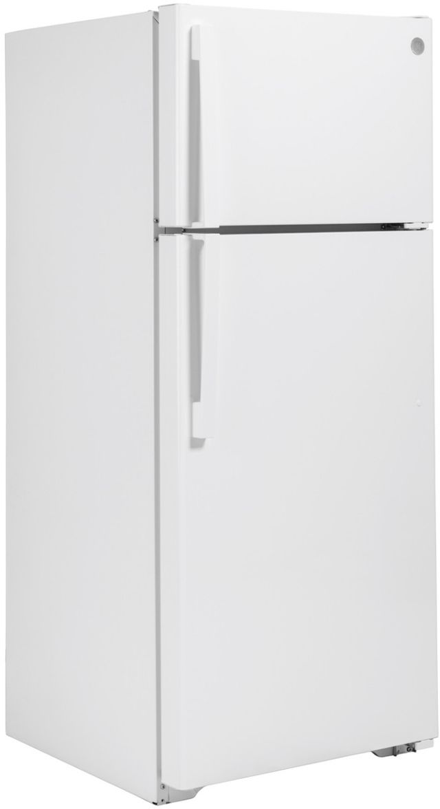 GE® 28" 17.5 Cu. Ft. White Freestanding Top Freezer Refrigerator-3