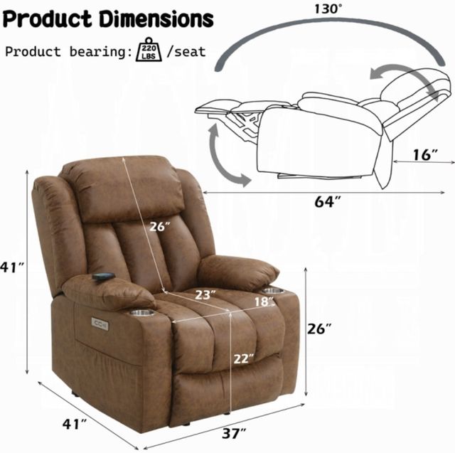 ACME Furniture Omarion Brown Power Recliner-2