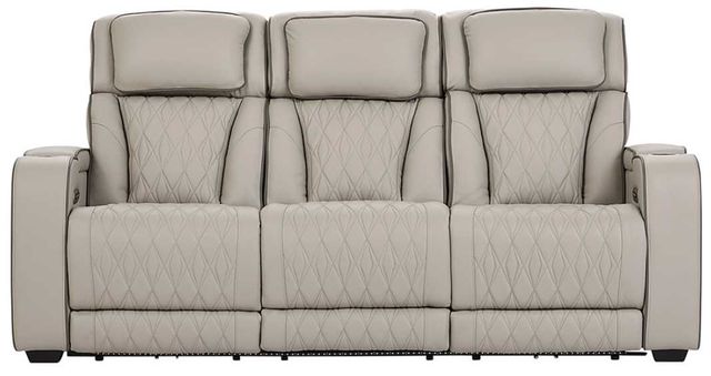 Hughes Furniture® 83608 Berkshire Dove Power Reclining Sofa-0