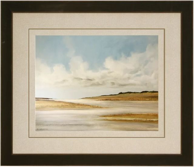 Stylecraft Dark Yellow/Light Blue/Light Gray/White Framed Print-0