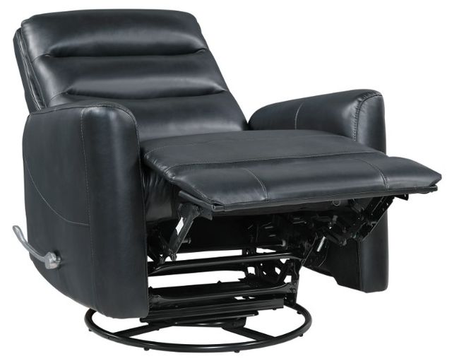 New Classic® Home Furnishings Takami Black Manual Swivel Recliner-3