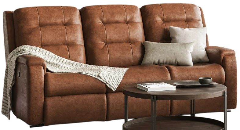 Flexsteel Arlo Brown Reclining Sofa Dewey Furniture Vermilion OH