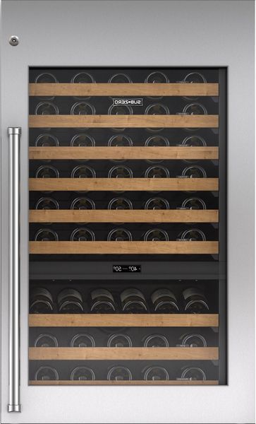 Sub-Zero® 30" Stainless Steel Right Hinge Column Refrigerator Glass Door Panel Kit with Pro Handle and Lock-0