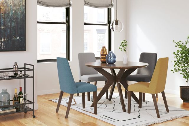 Signature Design by Ashley® Lyncott Charcoal/Brown Dining Side Chair-3