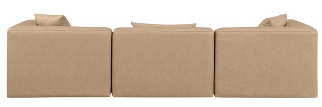 Meridian Furniture Cube 3-Piece Tan Leather Modular Sofa-3