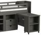 Elements International Cali Kids Gray Full Junior Loft with Staircase-1