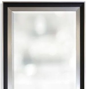 Stylecraft Black/Silver Beveled Framed Wall Mirror-1