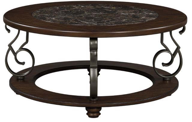 Signature Design by Ashley® Frallyn Dark Brown Round Cocktail Table-3