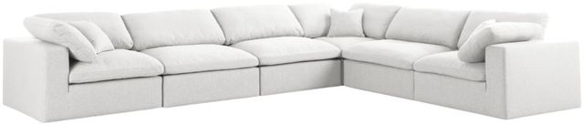 Meridian Furniture Serene 6-Piece Cream 158" Modular Sectional-0