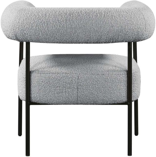 Meridian Furniture Blake Gray/Black Boucle Fabric Accent Chair-3