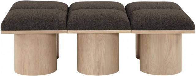 Meridian Furniture Pavilion 6-Piece Brown/Natural 54" Modular Bench Set-1