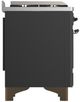 Ilve® Majestic III 40" Graphite Matte Pro Style Dual Fuel Natural Gas Range with Triple Glass Door and Burnished Trim-3