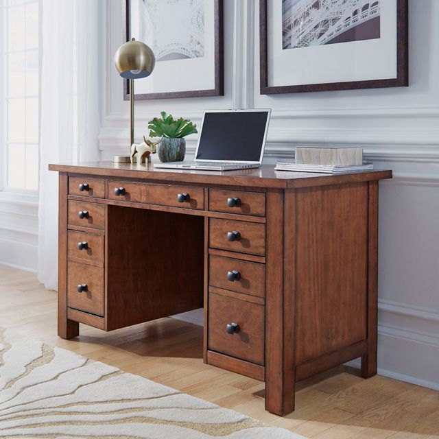 homestyles® Tahoe Brown Pedestal Desk-4