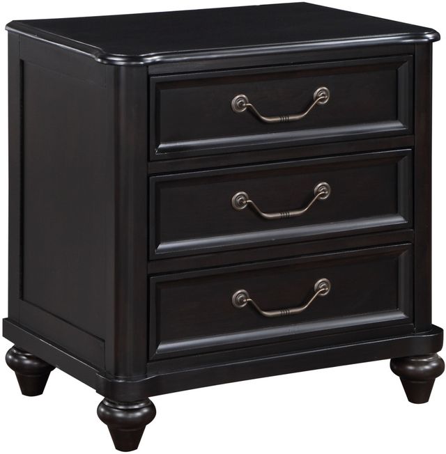 Mazin Furniture Herman Gray Brown Nightstand-1