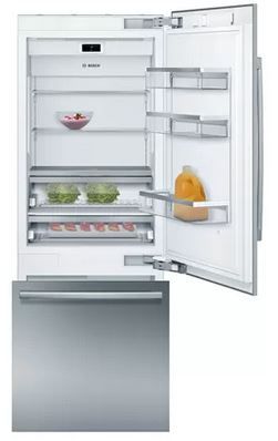 Bosch Benchmark® Series 30 in. 16.0 Cu. Ft. Stainless Steel Built In Counter Depth Bottom Freezer Refrigerator-1