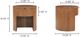 Moe's Home Collection Theo Brown 1-Drawer Nightstand-3