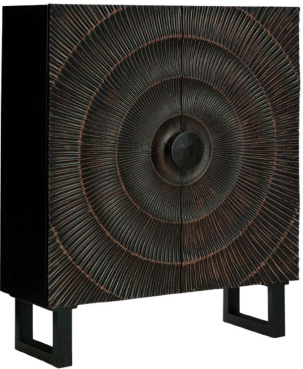 Signature Design by Ashley® Fosterman Distressed Black Accent Cabinet