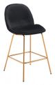 Zuo® Siena Black and Gold Set of 2 Counter Chair-0