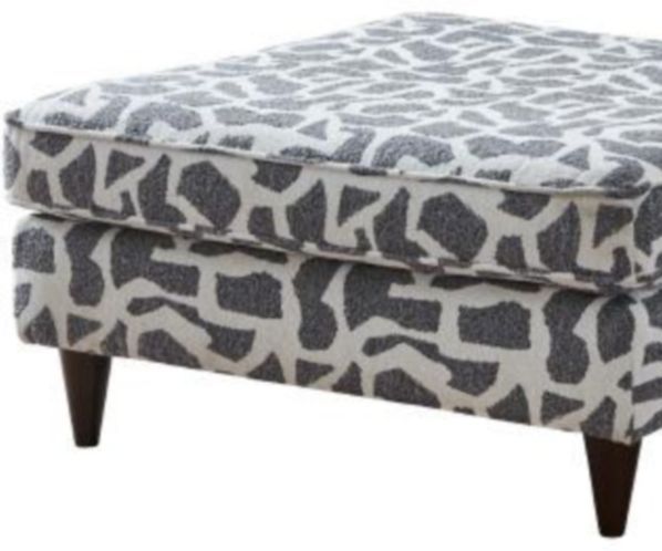 Fusion Furniture Scarborough Steel Lilypad Charcoal Cocktail Ottoman-1