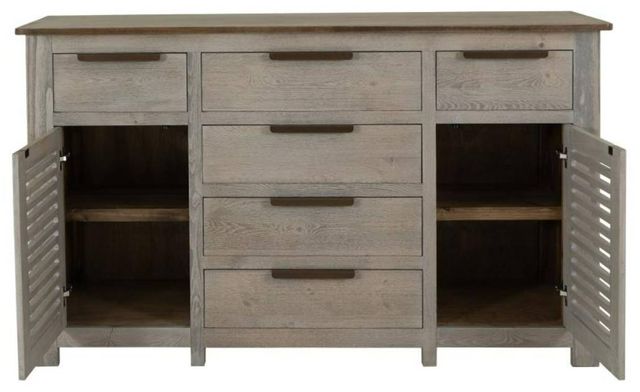 International Furniture Direct Bonfire Brown/Ivory Buffet-3