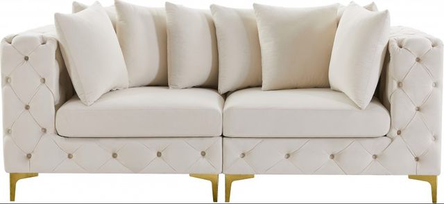 Meridian Furniture Tremblay 2-Piece Cream Modular Sectional Loveseat-2