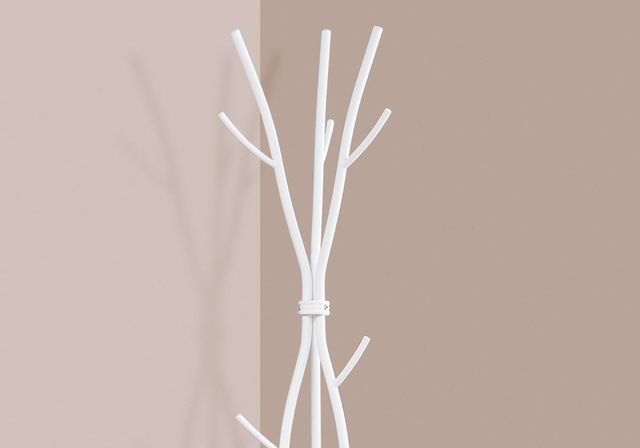 Monarch Specialties Inc. 74" White Metal Coat Rack-3