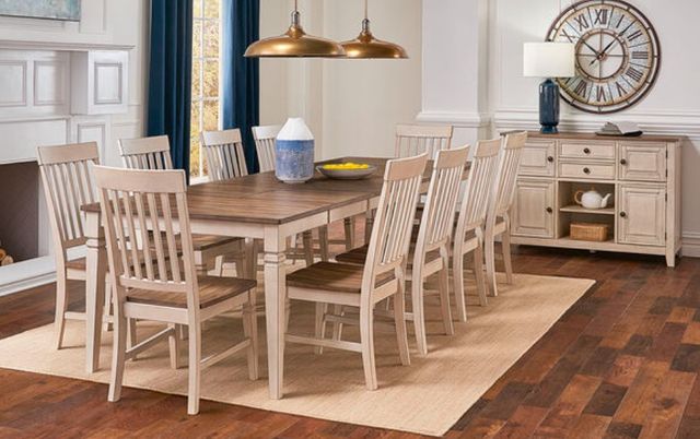 A-America® Beacon Peppercorn Dinette Table with Smokey White Base-1