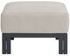Elements International Playa Dark Gray/Olefin Beige Fabric/Metal Outdoor Ottoman-2
