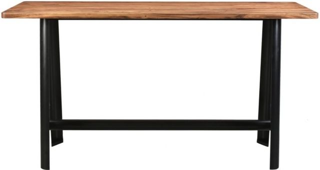 Moe's Home Collection Craftsman Warm Caramel Bar Table with Black Iron Base-1