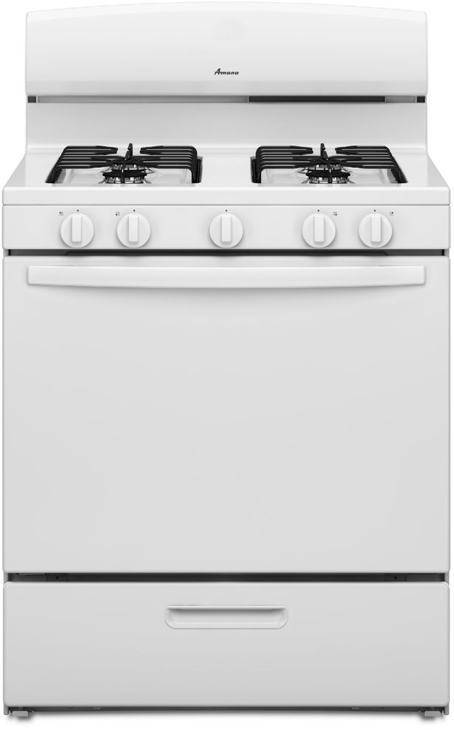 Amana® 30" White Free Standing Gas Range-0
