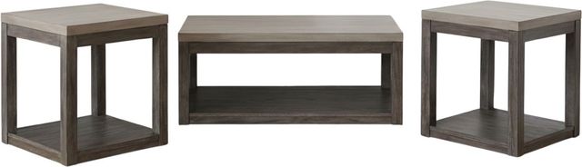 Liberty Furniture Piedmont 3-Piece Ash/Charcoal Occasional Table Set-0