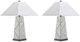 Crestview Collection Starling 2-Piece White Table Lamp Set-0