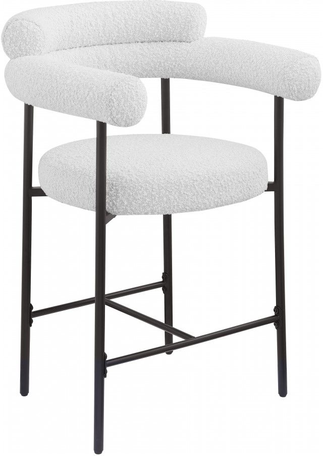 Meridian Furniture Blake Cream/Matte Black Counter Stool-0
