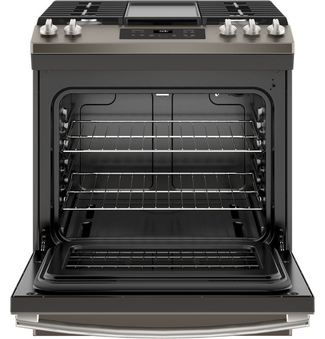 GE® 30" Slate Slide In Gas Range-1