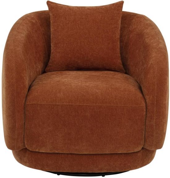 Coaster® Arnaud Burnt Orange Upholstered Swivel Accent Chair-3