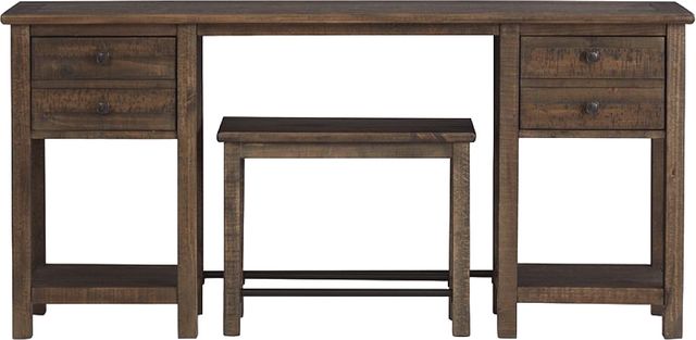 Magnussen Home® Smithton 2-Piece Homestead Brown Sofa Table and Stool Set-1