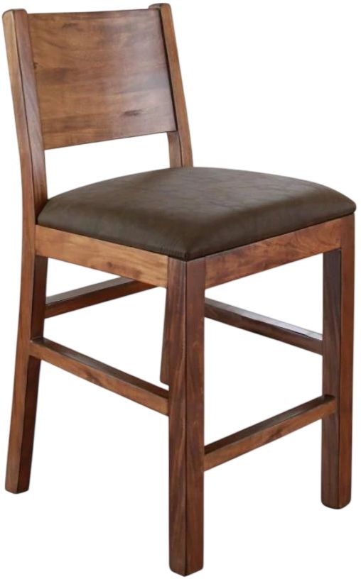 International Furniture Direct Parota Brown 44" Bar Stool-0