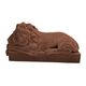 A & B Home Brown Sleeping Lion Accent-1