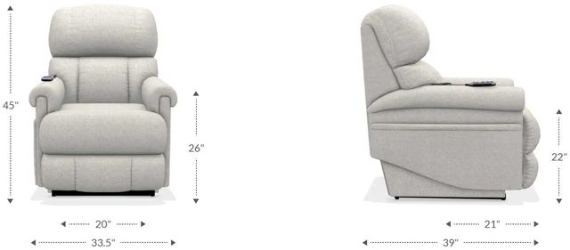 La-Z-Boy® Pinnacle Platinum Camel Power Lift Recliner with Headrest and Lumbar-2