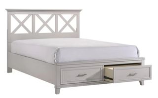 Bernards Nova II Gray Queen Panel Storage Bed