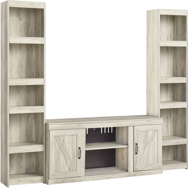 Signature Design by Ashley® Bellaby 3-Piece Whitewash Entertainment Center-0