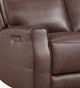 Leather Italia™ Georgetowne Sydney Brown Power Reclining Loveseat with Console-1