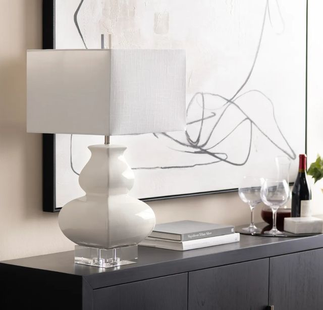 Crestview Collection Serafina White Table Lamp-1