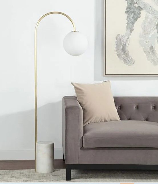 Renwil® Merlot Satin Brass Floor Lamp-4