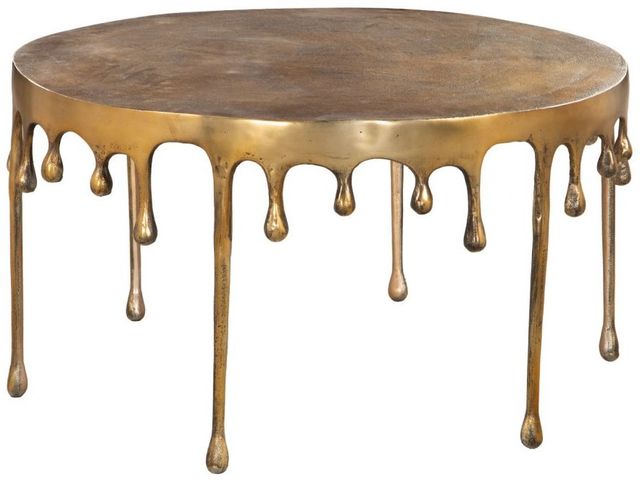 Zuo® Modern Drip Antique Brass Coffee Table-0