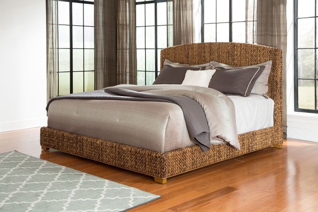 Coaster® Laughton California King Woven Banana Leaf Footboard, Side Rails, and Slats-1
