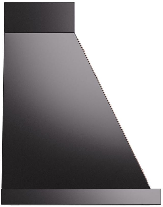 Ilve® Nostalgie II Noblesse 30" Glossy Black Wall Mounted Range Hood with Copper Trim-2