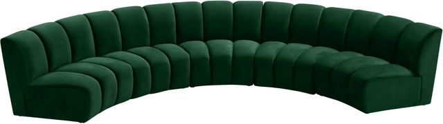 Meridian Furniture Infinity 5-Piece Green Velvet Modular Sectional-2