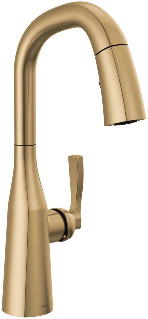 Delta Stryke®Lumicoat® Champagne Bronze Single Handle  Bar/Prep Faucet-0