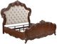 ACME Furniture Latisha Antique Oak Queen Upholstered Panel Bed-0